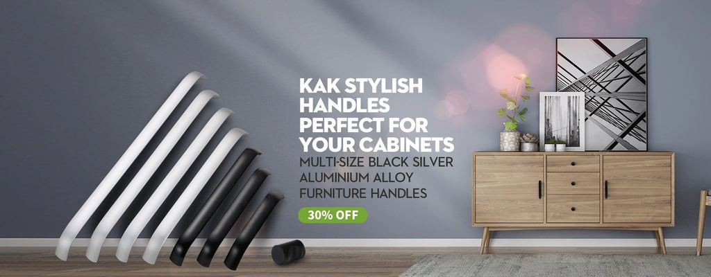 KAK Zinc Alloy Modern Cabinet Handles Kitchen Cupboard Door Pulls Drawer Knobs Handles Wardrobe Pulls Furniture Handle Hardware
