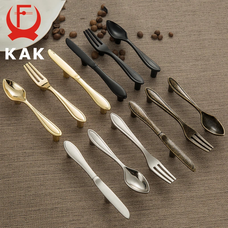KAK Zinc Alloy Modern Cabinet Handles Kitchen Cupboard Door Pulls Drawer Knobs Handles Wardrobe Pulls Furniture Handle Hardware