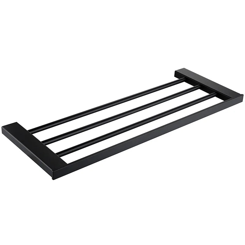 Bathroom Accessories Hardware Set Matte Black SUS304 Stainless Steel Paper Holder Toothbrush Holder Towel Bar Bath Shelves