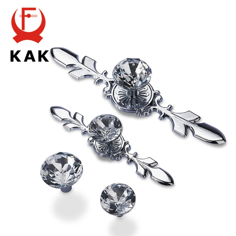 KAK Zinc Alloy Modern Cabinet Handles Kitchen Cupboard Door Pulls Drawer Knobs Handles Wardrobe Pulls Furniture Handle Hardware