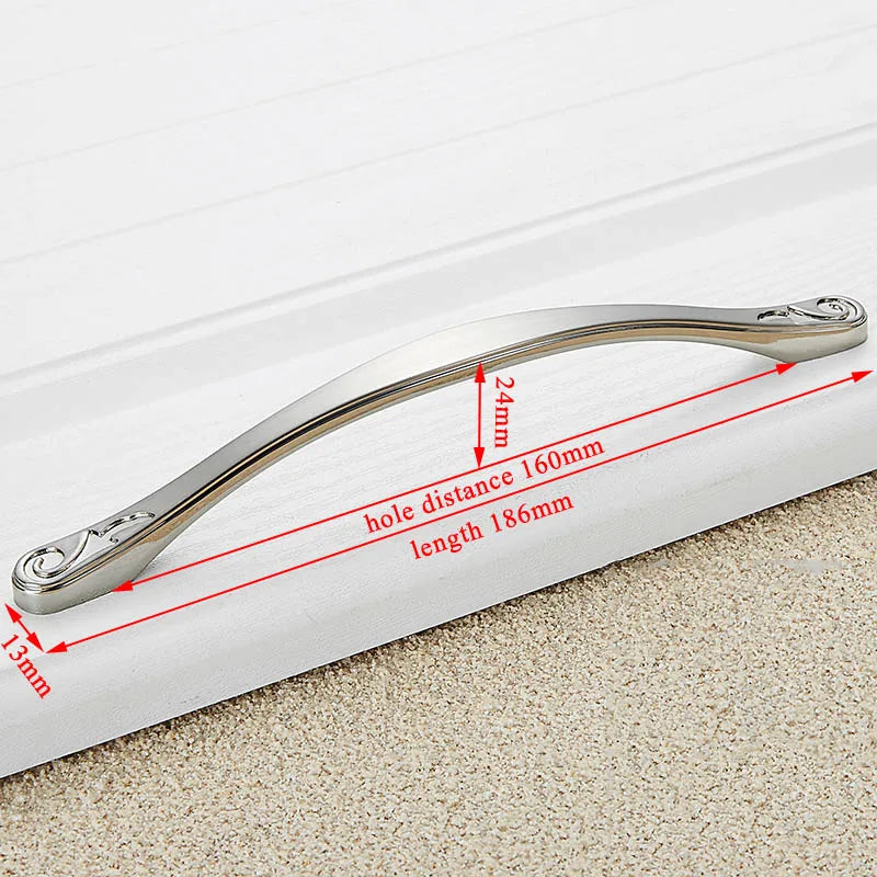 KAK Zinc Alloy Modern Cabinet Handles Kitchen Cupboard Door Pulls Drawer Knobs Handles Wardrobe Pulls Furniture Handle Hardware
