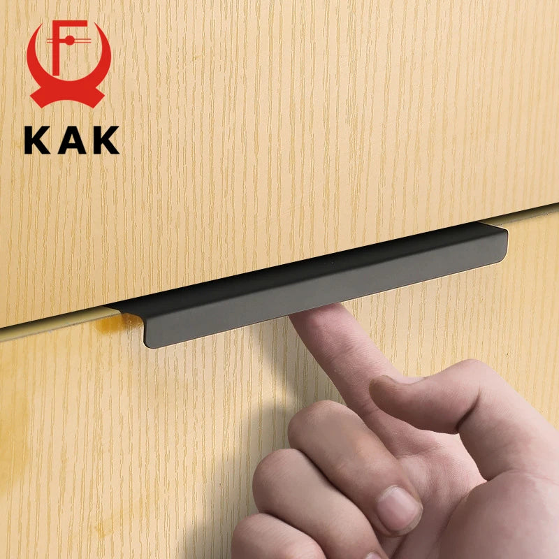 KAK Zinc Alloy Modern Cabinet Handles Kitchen Cupboard Door Pulls Drawer Knobs Handles Wardrobe Pulls Furniture Handle Hardware