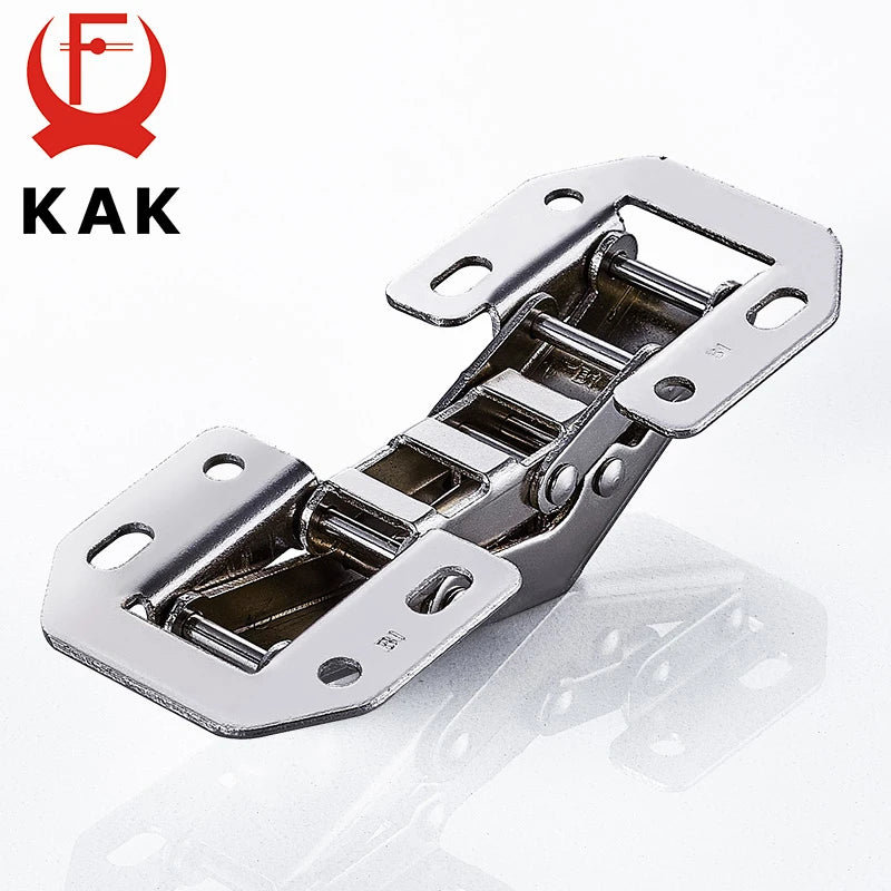 KAK 90 Degree Cabinet Hinges 3 Inch No-Drilling Hole Soft Close  Spring Hinge Cupboard Door Furniture Hardware With Screws