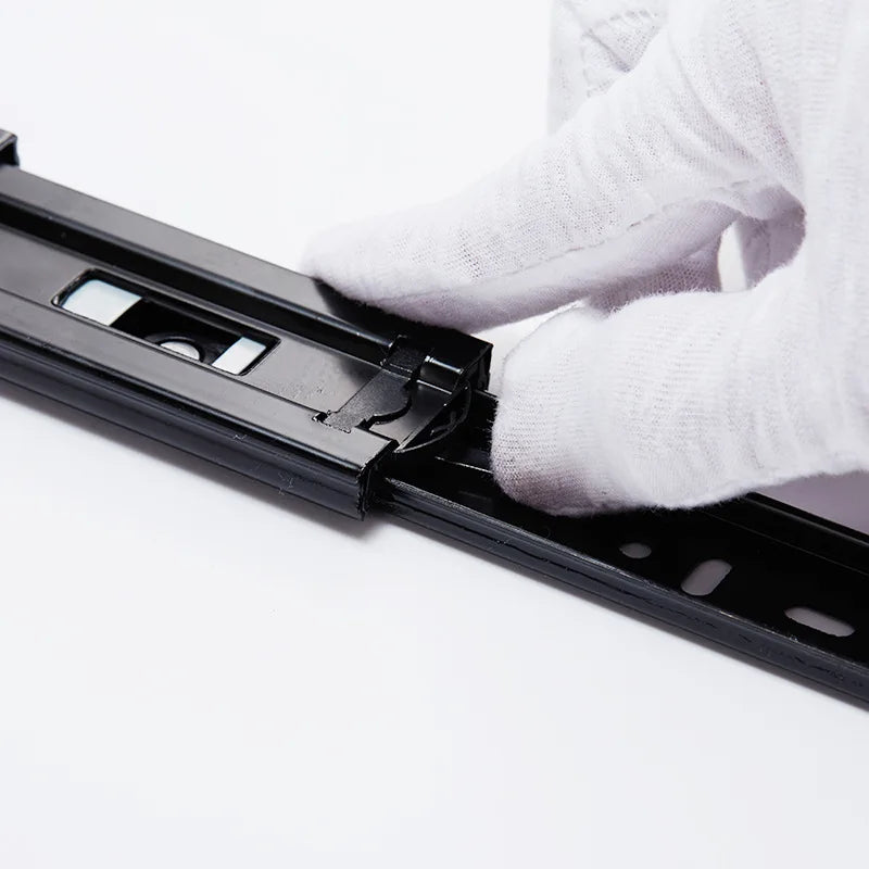 2Pcs Metal Buffer Drawer Slides 8-20 Inch Track Width 45mm Mute Three-Section Rail Sliding Furniture Hardware Fittings