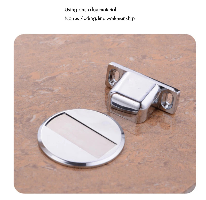 Magnetic Door Stop, Hidden Magnetic Door Stopper,Zinc Alloy,Floor Mount Self Adhesive & Punched Door Catch Doorstop,самозажимной