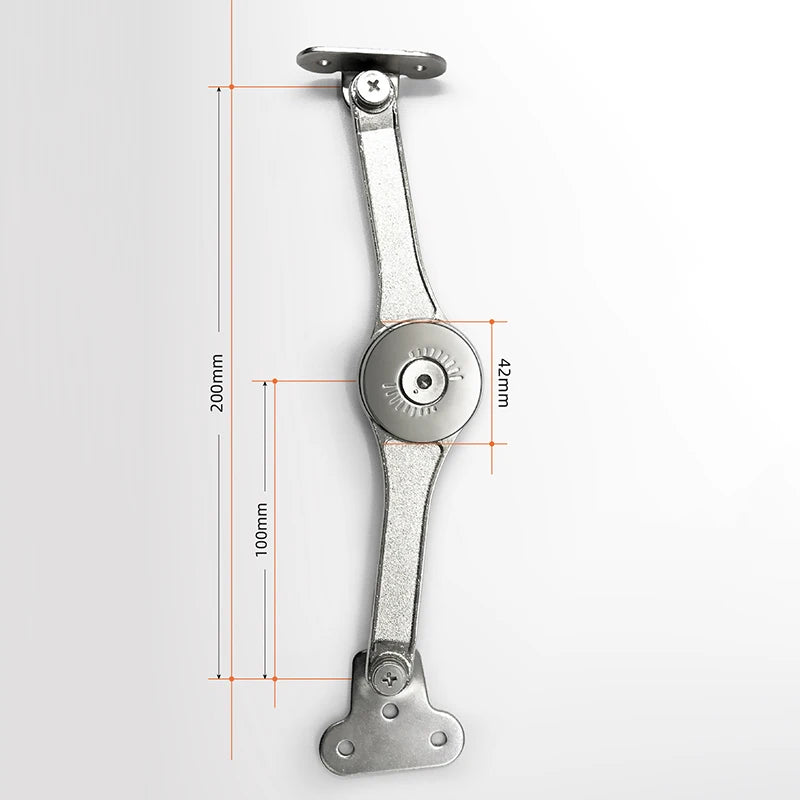 2Pcs Heavy Duty Lid Support Hinges Soft Close Folding Lid Stay Hinge Keep Lid Hinge Open for Cabinet Kitchen Wardrobe Hardware