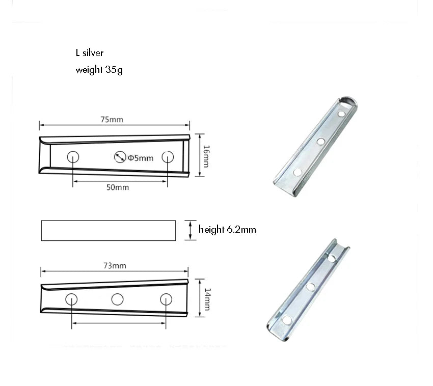 Short Drawer Slide Furniture Guide Rail Full Extension Kitchen Cupboard Hardware for Cabinets,Closets,S, L,XL Hardware Accessory