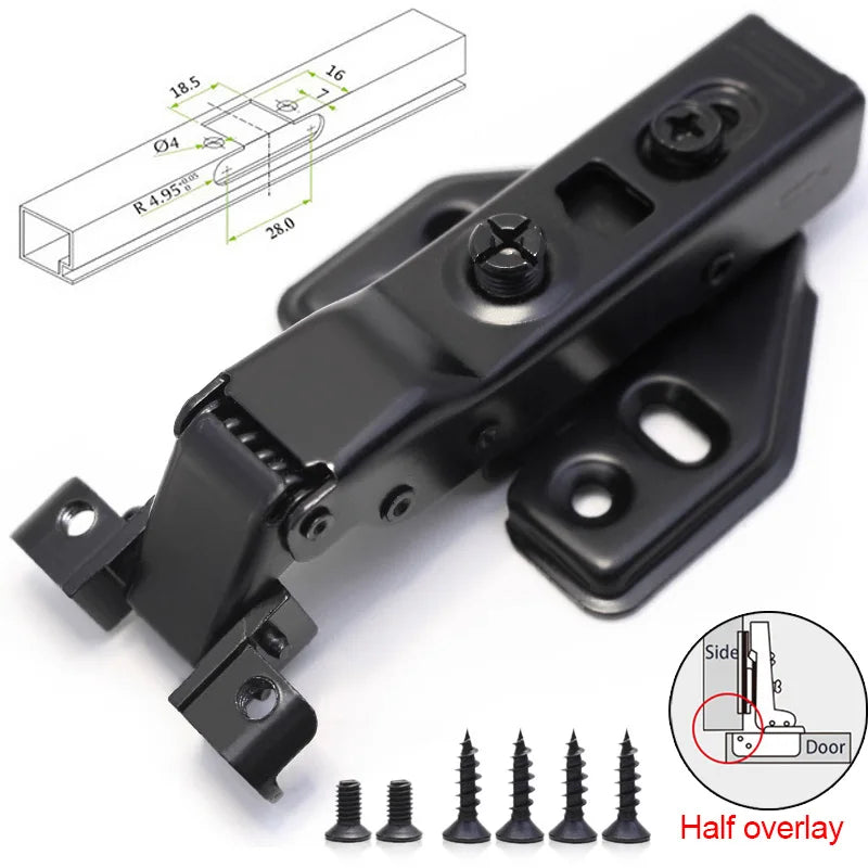 Metal Aluminum Frame Glass Door Hinge Bathroom Kitchen Wine Cabinet Shoe Wardrobe Bookcase Display Makeup Cupboard Door Hinges