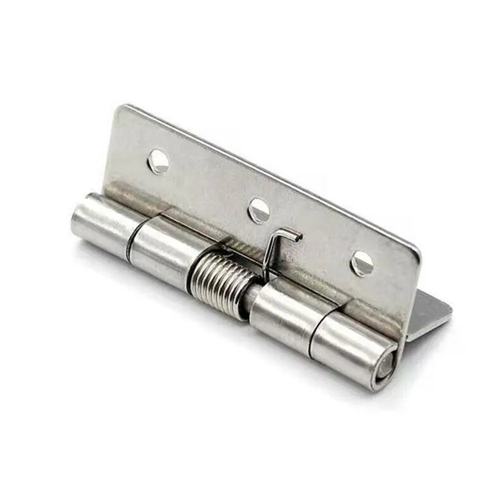2pcs 1/1.5/2/3Inch Silver Spring Door Hinge Stainless Steel Self Closing Design Windows Cabinets Boxes Household Hardware