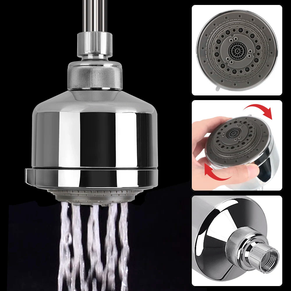 Bathroom Accessories Full Function Shower Head Multifunction Pressurized Water-Saving Home improvement Rotating Top Sprinkler