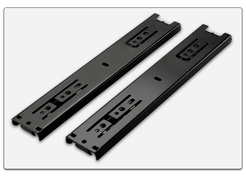 AOBT Stainless Steel Drawer Slide Soft Close Drawer 10"- 22" Track Rail Sliding Three-Section Cabinet Slides Furniture Hardware