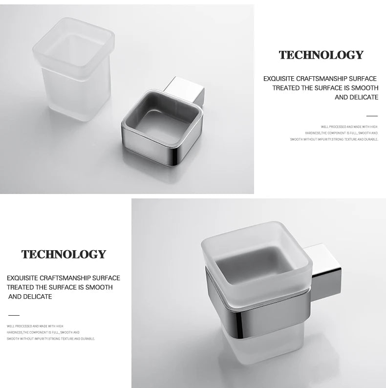 Stainless Steel Bathroom Accessories Wall Shelf Towel Bar Rack Rail Toilet Brush Roll Paper Holder Soap Dish Bathroom Hardware