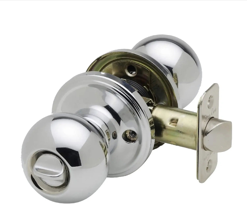 Interior Round Ball Door Knobs, Key Handles, Stainless Steel Locksets for Bathroom, Bedroom