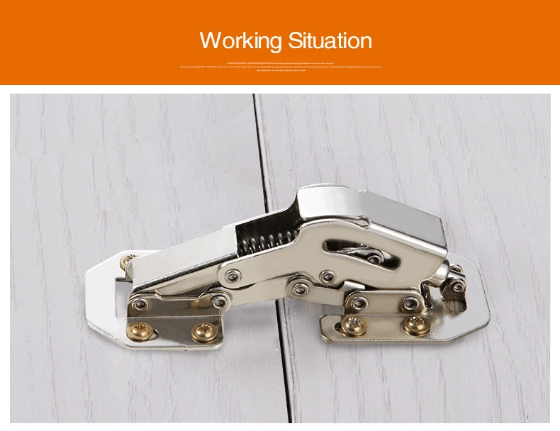 4PCS NAIERDI 3 Inch Cabinet Hydraulic Hinge 90 Degree No-Drilling Hole Cupboard Door Soft Close Hinges 4 Inch Furniture Hinge