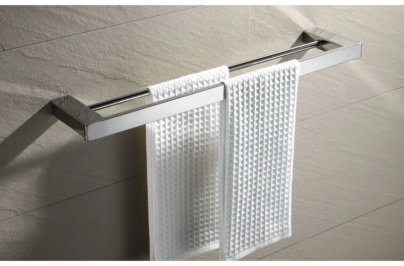 Stainless Steel Bathroom Accessories Wall Shelf Towel Bar Rack Rail Toilet Brush Roll Paper Holder Soap Dish Bathroom Hardware