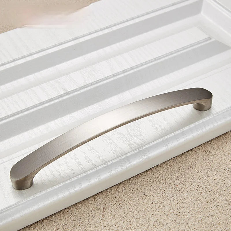 Modern Cabinet Handles Knobs Aluminum Alloy Door Kitchen Knobs Brushed Cabinet Pulls Drawer Modern Furniture Handle Hardware