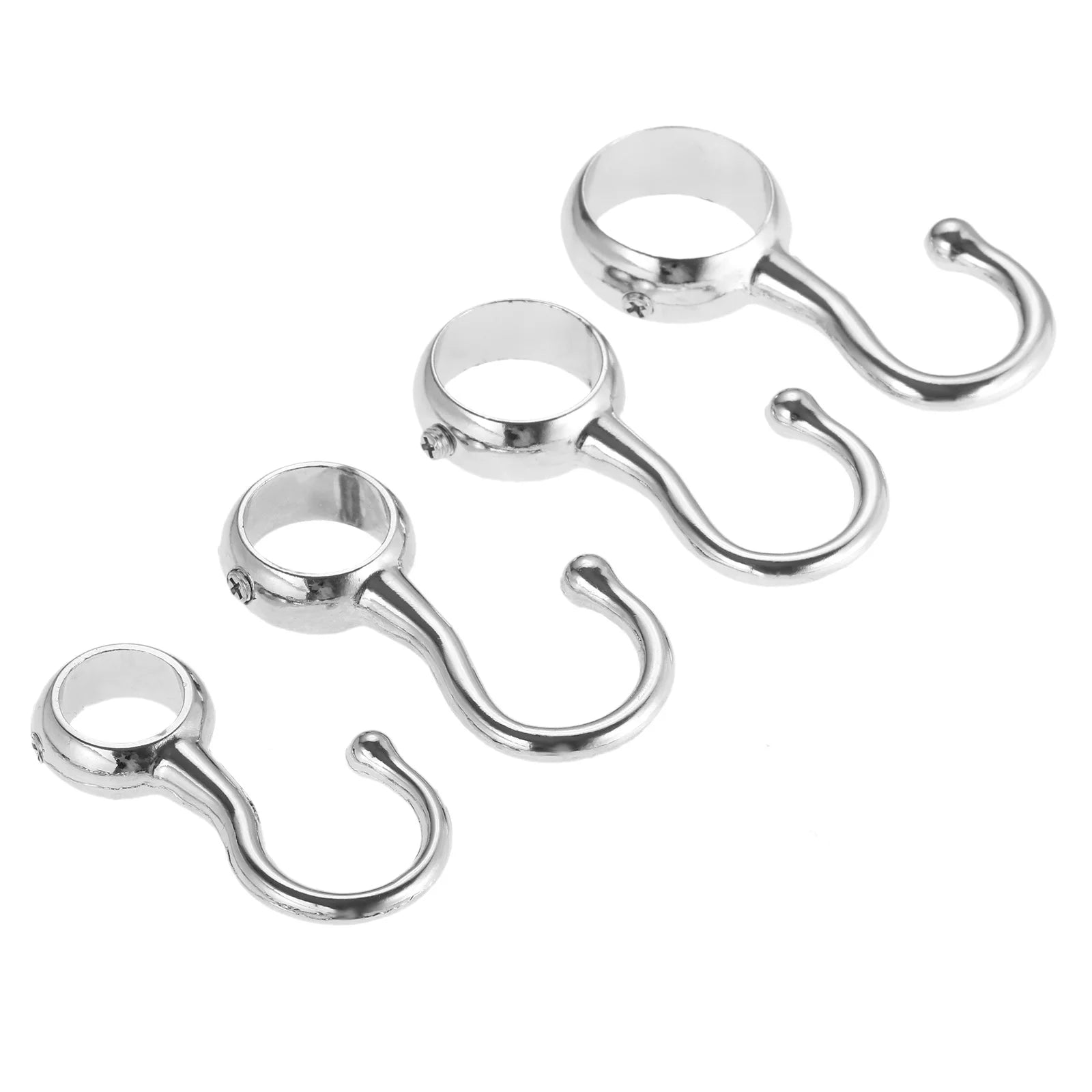 2pcs 16/19/22/25mm Wardrobe Bathroom Hanging Tube Pipe Rod Hooks Kitchen Pan Hook Bathroom Hook Hanger for Towel Clothes