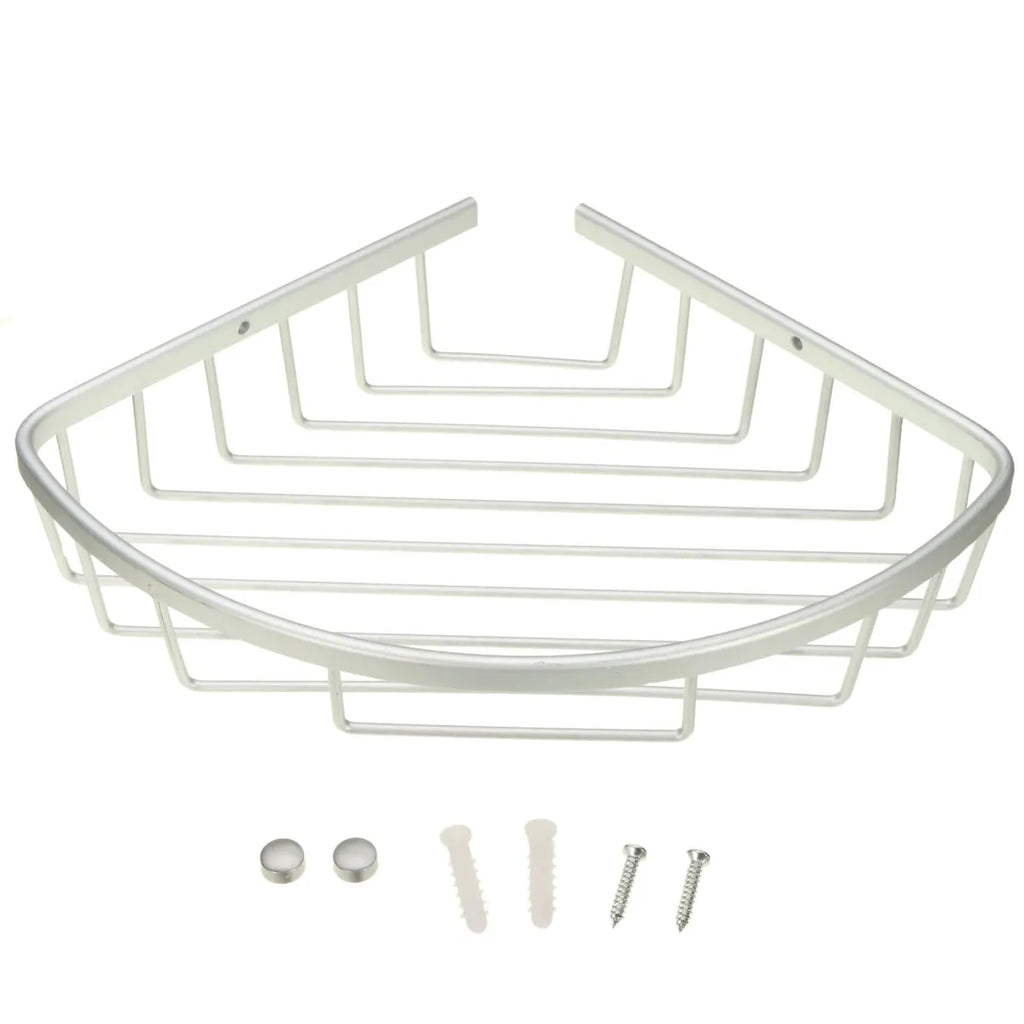 Bathroom Punch Free  Aluminum Triangular Rack Storage Organizer Corner Shelf For Shampoo Soap Cosmetic Basket Holder