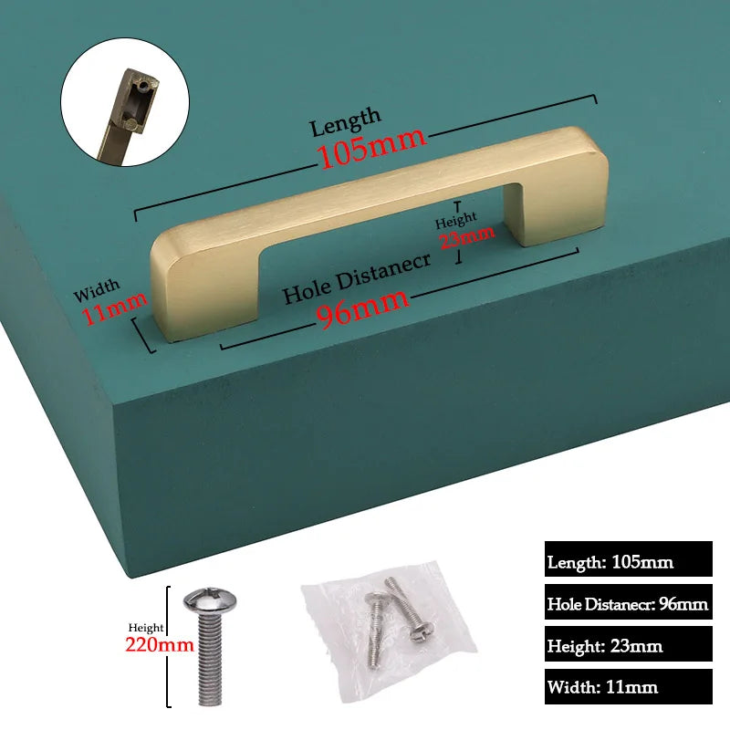 Modern Door Knobs and Handles For Interior Doors Golden Furniture Cabinets Drawers Solid Kitchen Cupboard Handles Pull