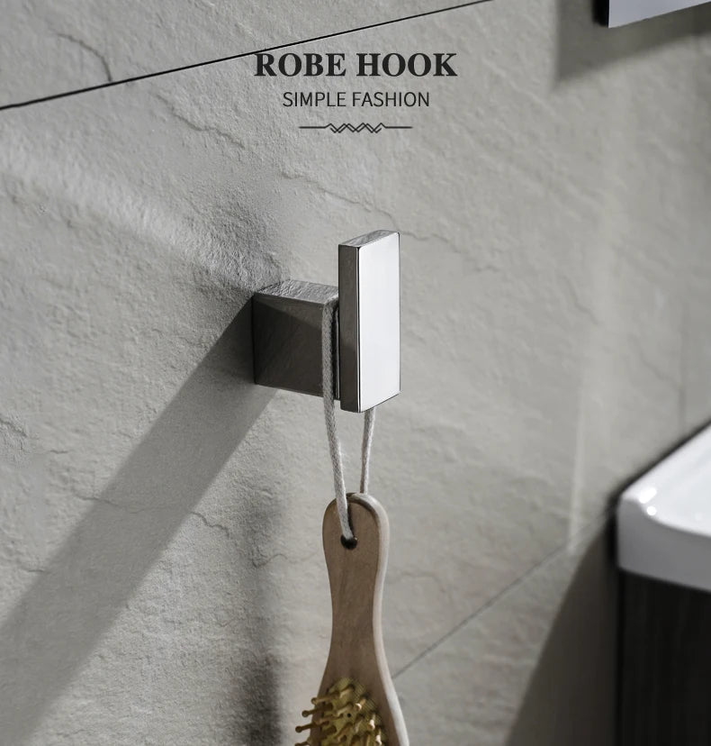 Stainless Steel Bathroom Accessories Wall Shelf Towel Bar Rack Rail Toilet Brush Roll Paper Holder Soap Dish Bathroom Hardware