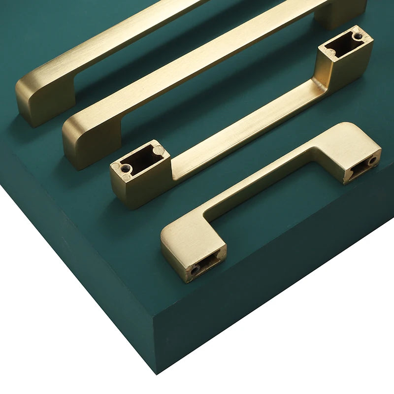 Modern Door Knobs and Handles For Interior Doors Golden Furniture Cabinets Drawers Solid Kitchen Cupboard Handles Pull