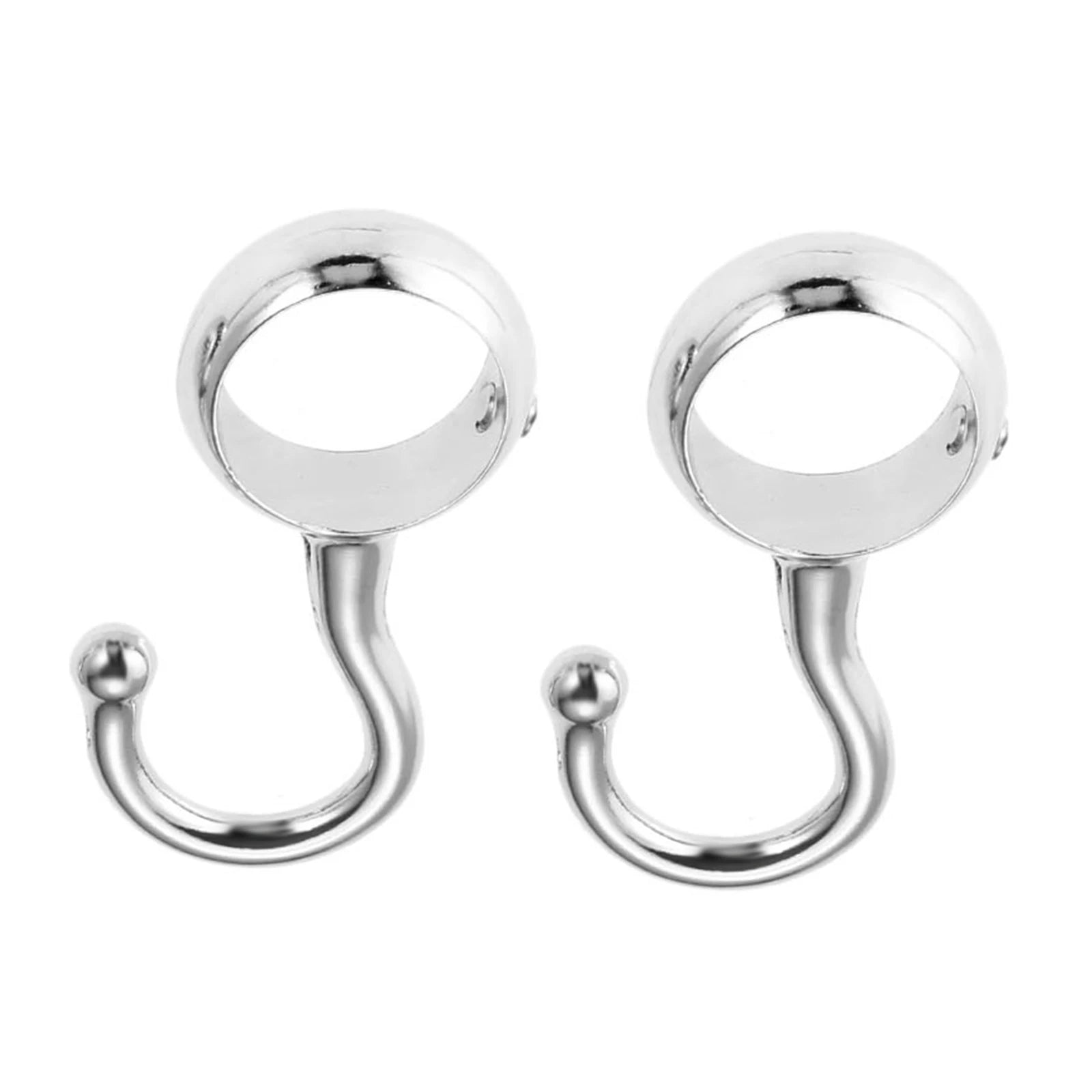 2pcs 16/19/22/25mm Wardrobe Bathroom Hanging Tube Pipe Rod Hooks Kitchen Pan Hook Bathroom Hook Hanger for Towel Clothes