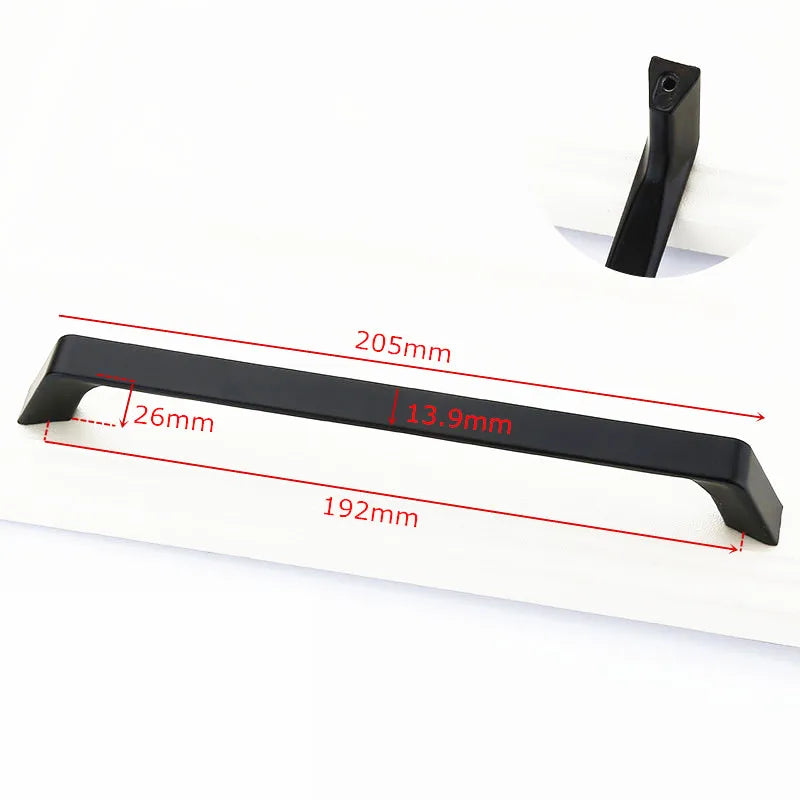 Modern Cabinet Handles Solid Aluminum Alloy Door Knobs And Handles Kitchen Cupboard Pulls Drawer Knobs Furniture Handle Hardware