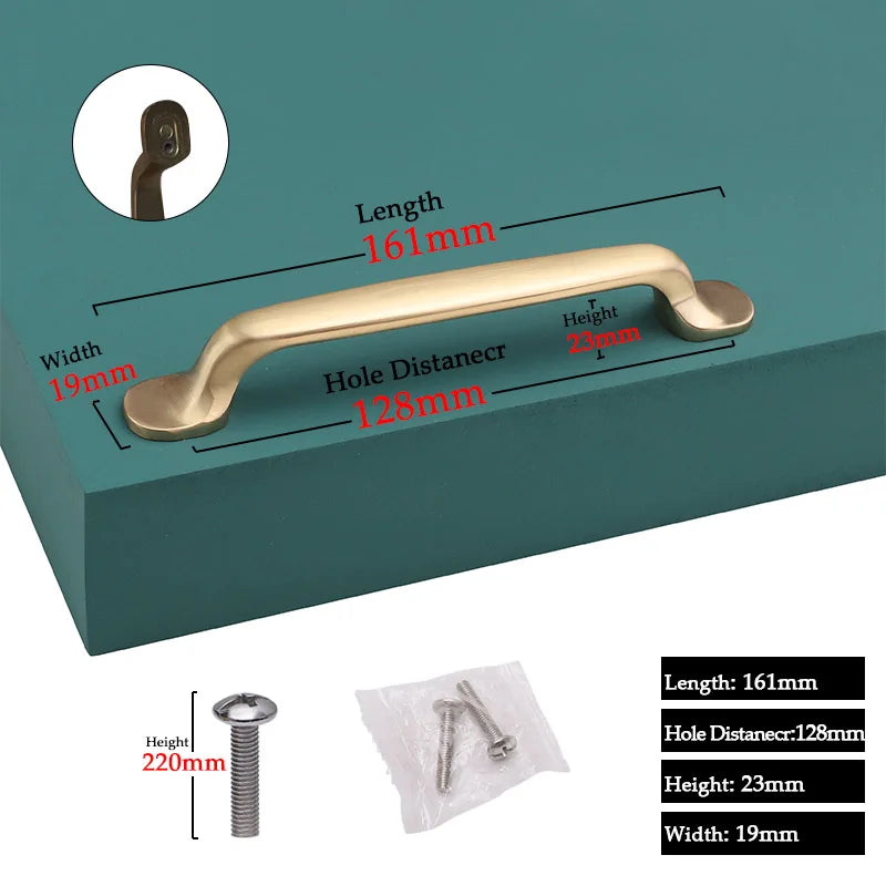 Modern Door Knobs and Handles For Interior Doors Golden Furniture Cabinets Drawers Solid Kitchen Cupboard Handles Pull