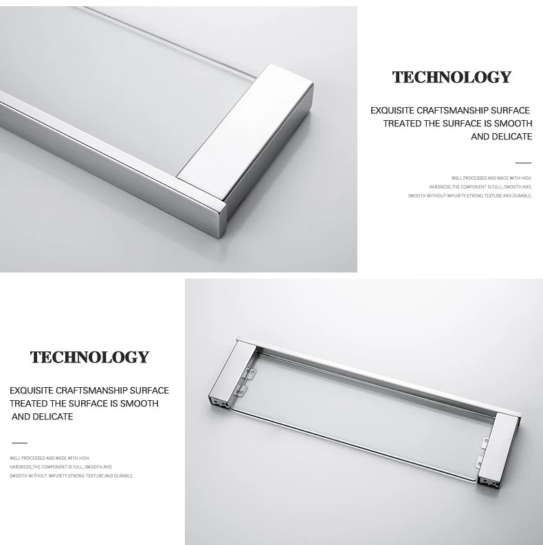 Stainless Steel Bathroom Accessories Wall Shelf Towel Bar Rack Rail Toilet Brush Roll Paper Holder Soap Dish Bathroom Hardware