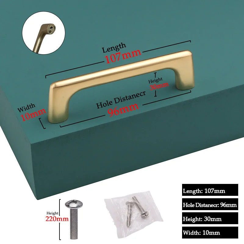 Modern Door Knobs and Handles For Interior Doors Golden Furniture Cabinets Drawers Solid Kitchen Cupboard Handles Pull
