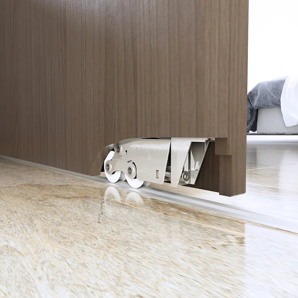 Concealed Sliding Barn Door Hardware Soft Closing Interior Wall Mount Hidden Track Rolling Kit,No Door
