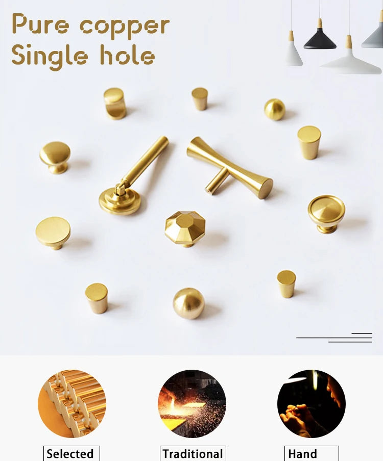 Round Brass Dresser Knobs Drawer Handle Cabinet Door Handle Antique Antique Kitchen furniture Hardware Knob Kitchen  Handles