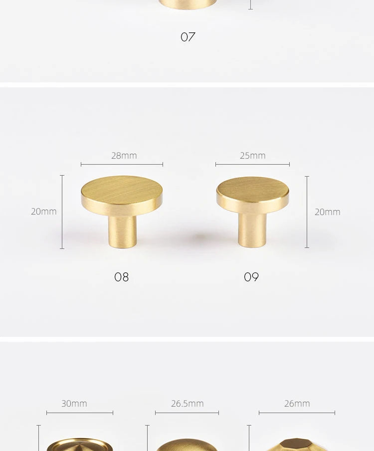 Round Brass Dresser Knobs Drawer Handle Cabinet Door Handle Antique Antique Kitchen furniture Hardware Knob Kitchen  Handles