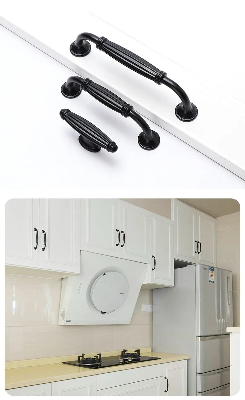 Modern Cabinet Handles Solid Aluminum Alloy Door Knobs And Handles Kitchen Cupboard Pulls Drawer Knobs Furniture Handle Hardware