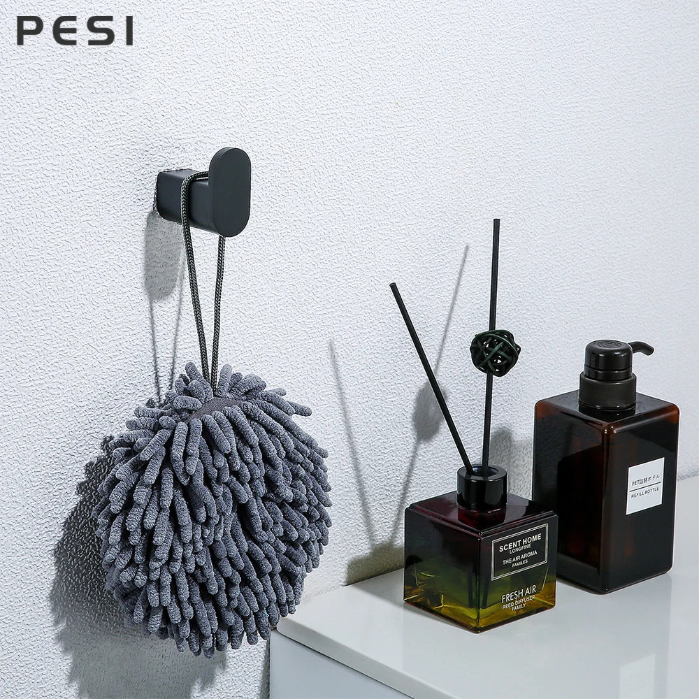 Bathroom Hardware Set Black Robe Hook Towel Rail Bar Rack Bar Shelf Tissue Paper Holder Toothbrush Holder Bathroom Accessories.