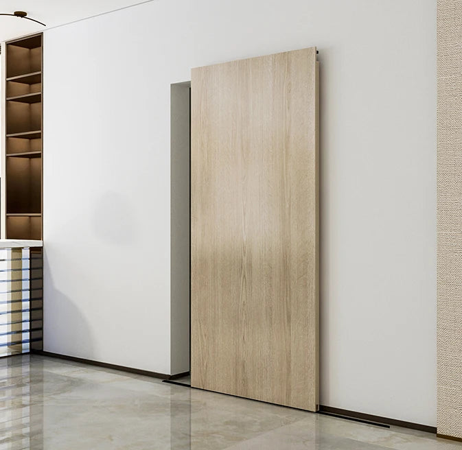 Concealed Sliding Barn Door Hardware Soft Closing Interior Wall Mount Hidden Track Rolling Kit,No Door