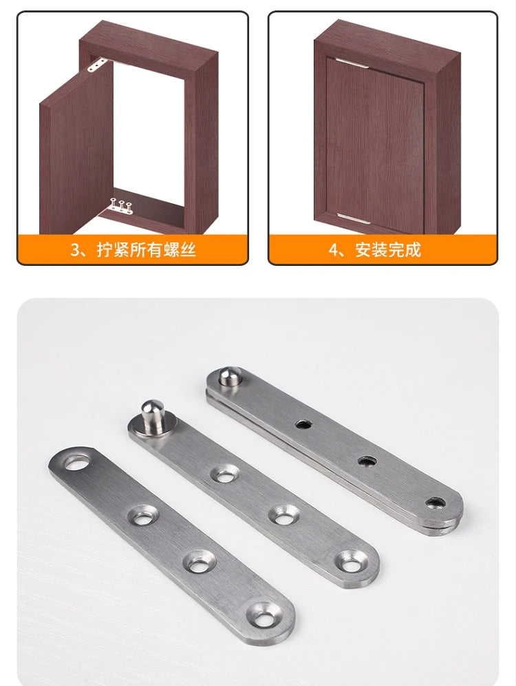 Stainless Steel Doors Hinges Under 360 Degree Rotating Shaft Rotation Hinge Positioning Concealed Cabinet Hinge