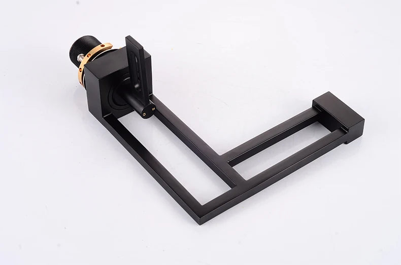 BAKALA Modern Basin Faucets Black Sink Mixer Taps Brass Bathroom Taps Square Vessel Sink Faucet Black Basin Mixer Cold Hot Water