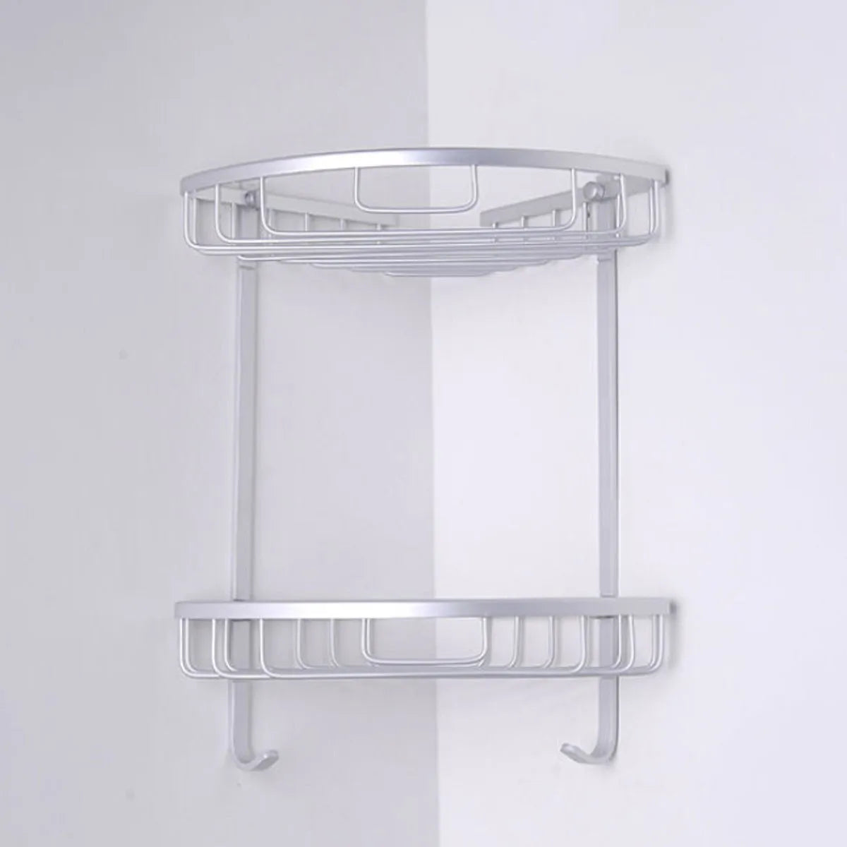 Bathroom Punch Free  Aluminum Triangular Rack Storage Organizer Corner Shelf For Shampoo Soap Cosmetic Basket Holder