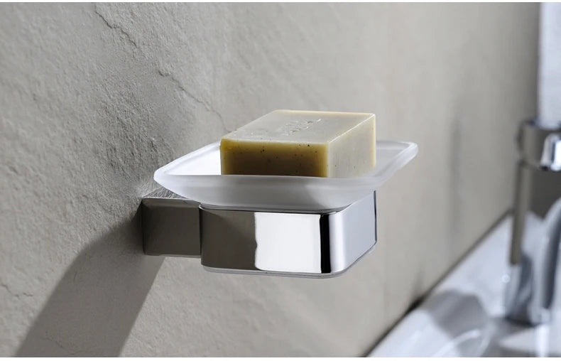 Stainless Steel Bathroom Accessories Wall Shelf Towel Bar Rack Rail Toilet Brush Roll Paper Holder Soap Dish Bathroom Hardware