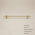 Furniture Long Handles Pure Solid Brass Handle Modern Simple Golden Light Luxury Integral Wardrobe Bathroom Cabinet Long Handle