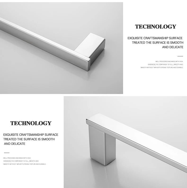 Stainless Steel Bathroom Accessories Wall Shelf Towel Bar Rack Rail Toilet Brush Roll Paper Holder Soap Dish Bathroom Hardware