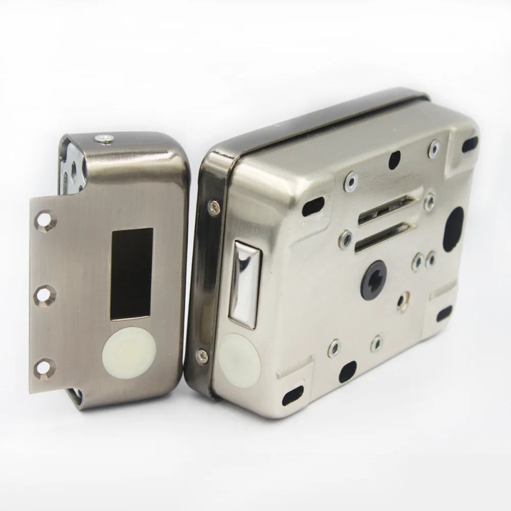 LUCKING-Electronic Door Lock, Access Entry Security System, Anti-Theft, Electric Rim Lock, Metal Door Gate, DC12V