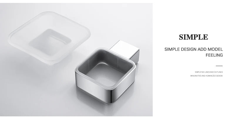 Stainless Steel Bathroom Accessories Wall Shelf Towel Bar Rack Rail Toilet Brush Roll Paper Holder Soap Dish Bathroom Hardware