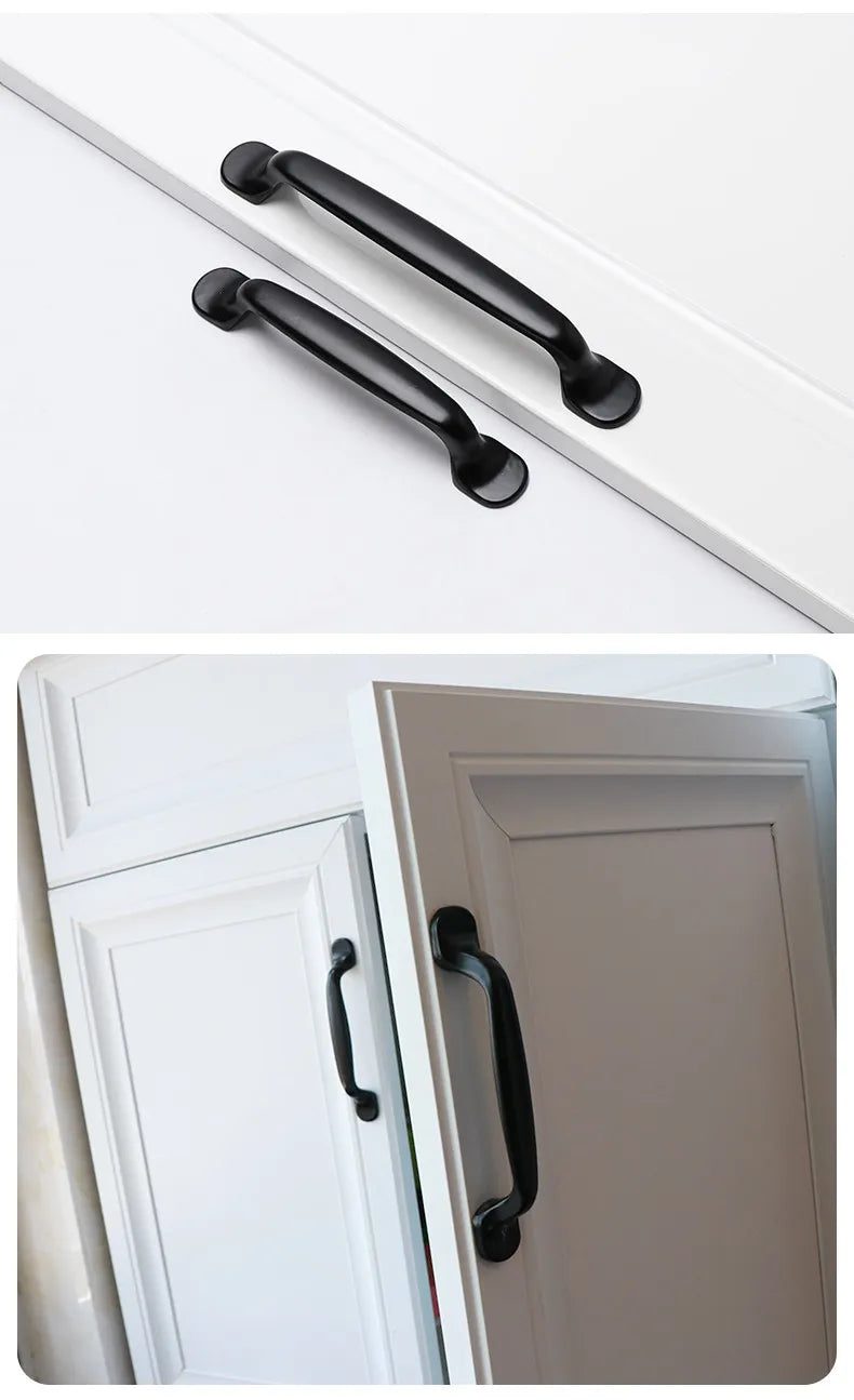 Modern Cabinet Handles Solid Aluminum Alloy Door Knobs And Handles Kitchen Cupboard Pulls Drawer Knobs Furniture Handle Hardware
