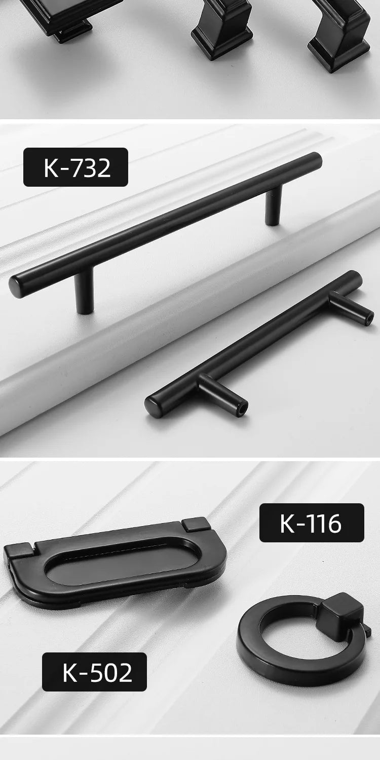 Black Handles Furniture Cabinet Knobs Muebles Handles Kitchen Handles Drawer Knobs Cabinet Pulls Cupboard Handles Knobs