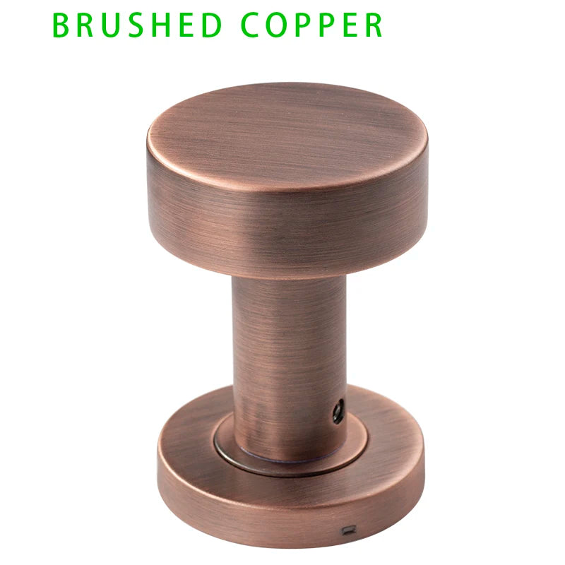 Door Handles for Interior Doors without Lock Tube Shape Brushed Copper and Chrome Color Options Stainless Steel Knob
