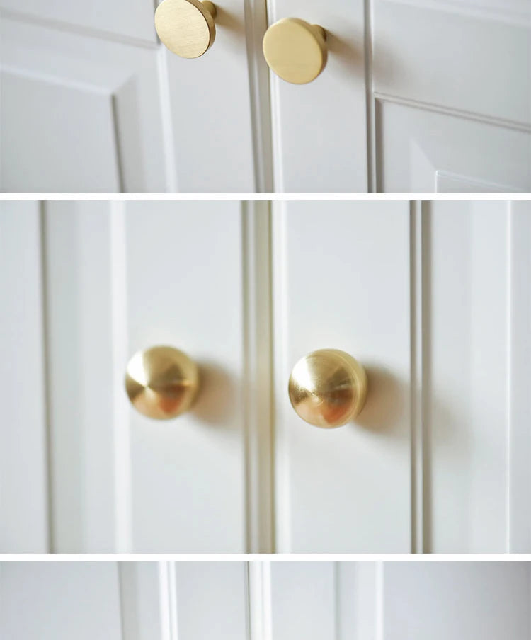 Round Brass Dresser Knobs Drawer Handle Cabinet Door Handle Antique Antique Kitchen furniture Hardware Knob Kitchen  Handles