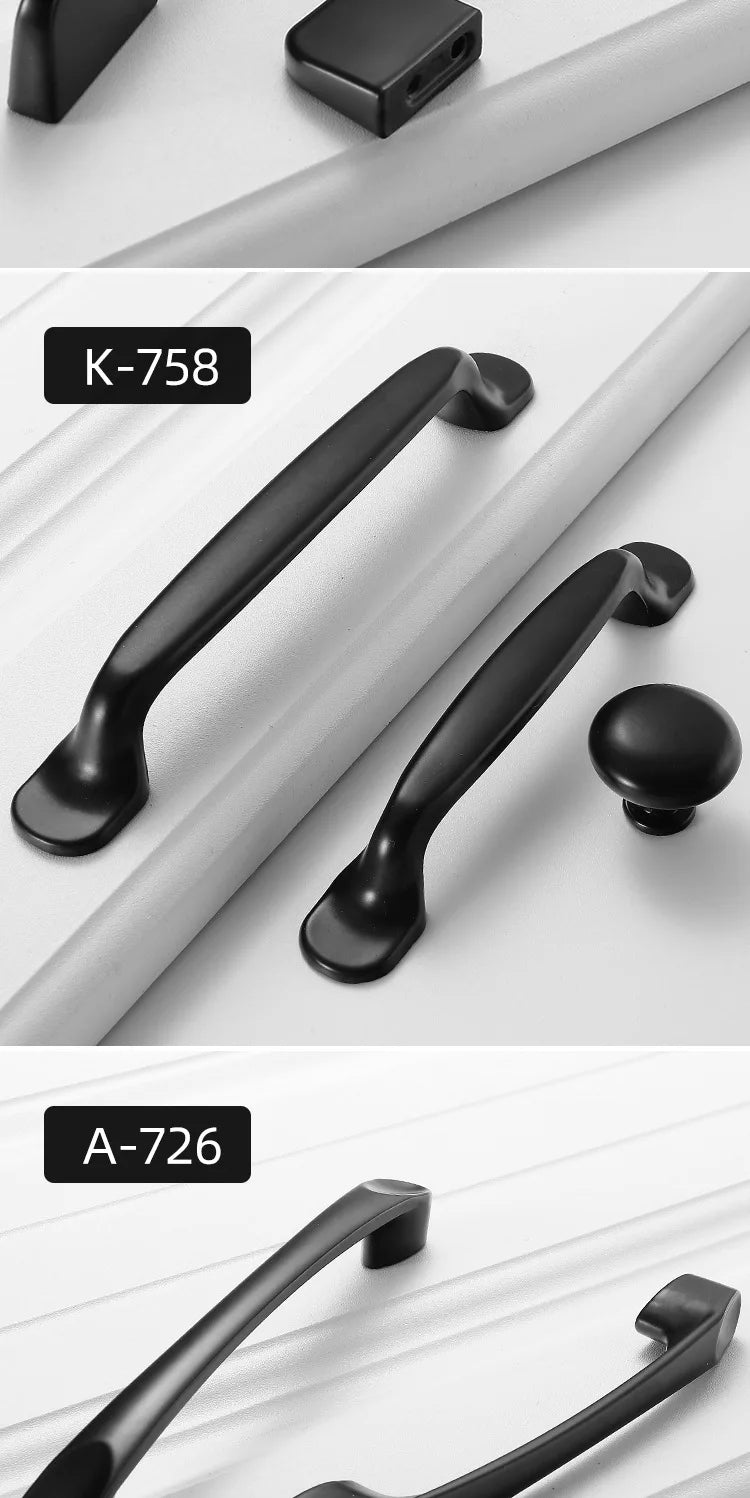 Black Handles Furniture Cabinet Knobs Muebles Handles Kitchen Handles Drawer Knobs Cabinet Pulls Cupboard Handles Knobs