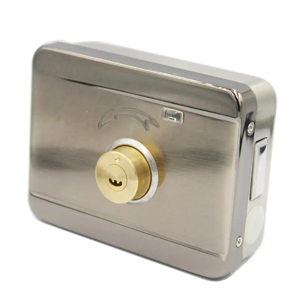 LUCKING-Electronic Door Lock, Access Entry Security System, Anti-Theft, Electric Rim Lock, Metal Door Gate, DC12V